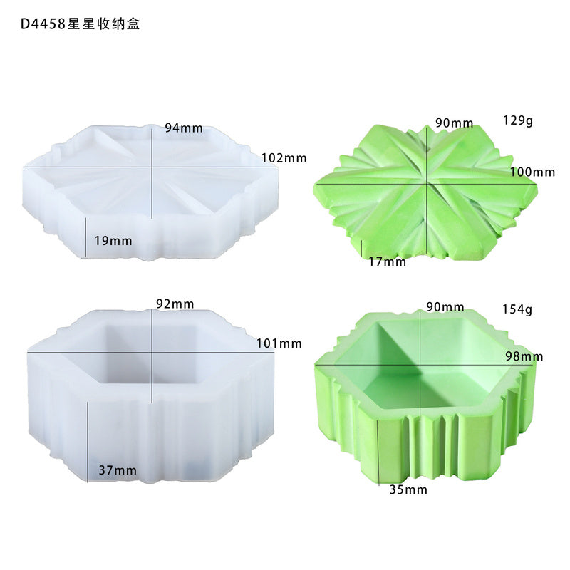 Star Stacking High Storage Silicone Mold