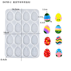 Easter Egg Full Page Earrings Silicone Mold