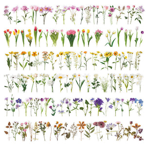 Dried Flower Stickers Material