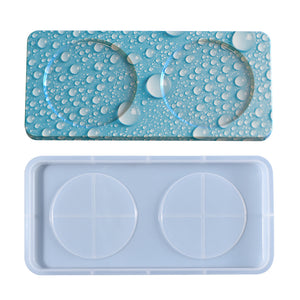 Two Grid Coaster Silicone Mold