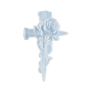 Rose Cross Pendant Mold