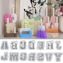 Load image into Gallery viewer, Capital English Letter Candle Holder Silicone Mold
