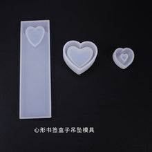 Load image into Gallery viewer, Heart shaped Box Hollow Pendant Bookmark Mold
