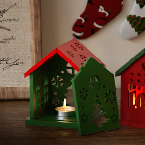 Christmas House Love Candle Holder Silicone Mold