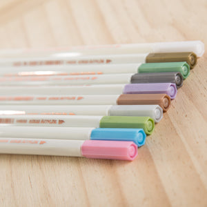 Soft Metal Filling Mahjong Graffiti 10 Color Pens