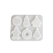 Load image into Gallery viewer, Pendant Snowman House Christmas Tree Earrings Silicone Mold
