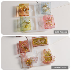 Poker Flowing Sand Pendant Keychain Mold