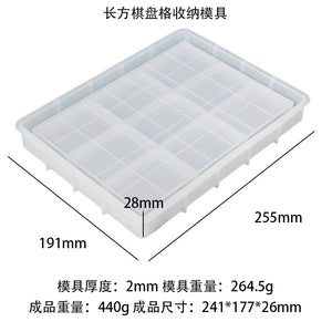 Chessboard Grid Tray Silicone Mold