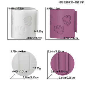 Multiple Wall Mounted Succulent Vases Silicone Mold