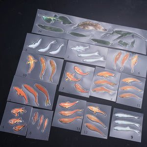 3D Painting Goldfish Material Sticker