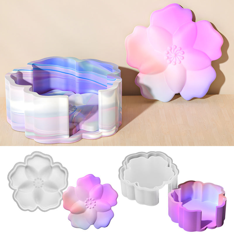 Flower Coaster Storage Box Silicone Mold