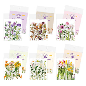 Dried Flower Stickers Material