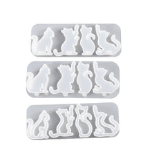 Load image into Gallery viewer, Cat Keychain Quicksand Pendant Silicone Mold
