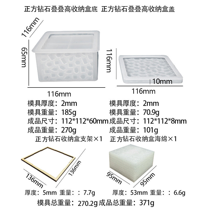 Hexagonal Stacked Storage Box Mold