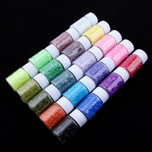 20 Colors Mixed Iridescent Glass Crushed Stone