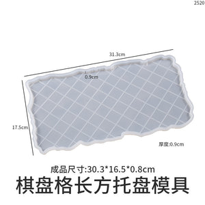 Irregular Checkerboard Grid Set Silicone Mold