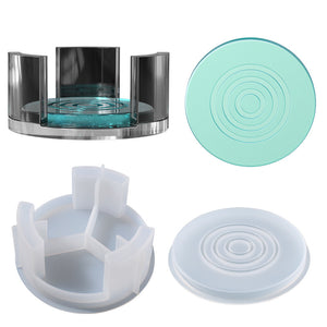 Stripe Circular Coaster Storage Set Silicone Mold