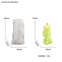 Load image into Gallery viewer, Star Shell Sea Horse Candle Silicone Mold
