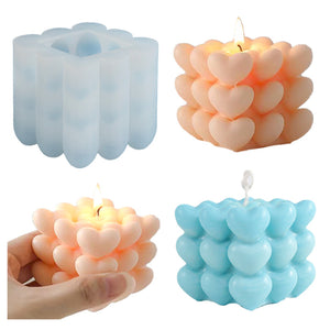 Love Rubik's Cube Candle Mold