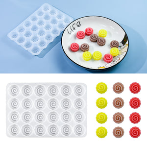 24 Mini Fish Roll Silicone Mold
