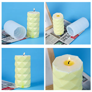 Diamond Cylindrical Candle Mold