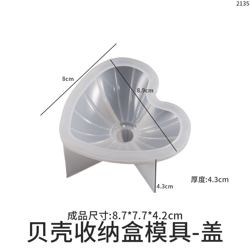 Box Love Heart Stripe Lace Storage Tank Mold