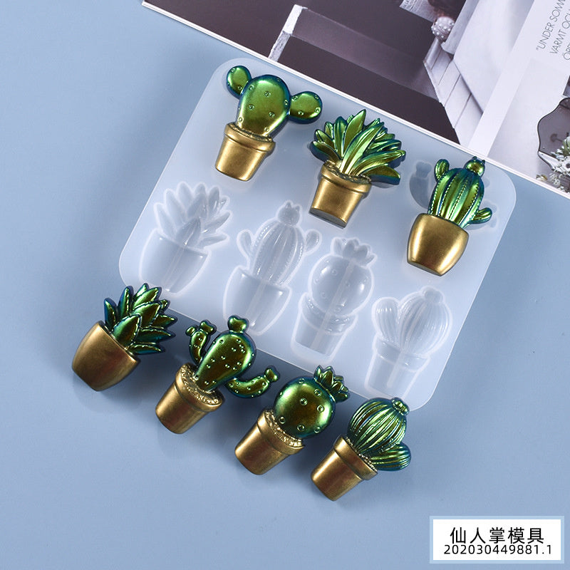 3D Cactus Refrigerator Patch Mold