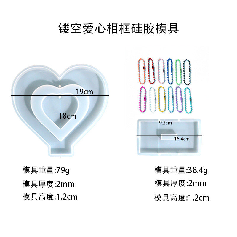 Hollow Heart Photo Frame Mold