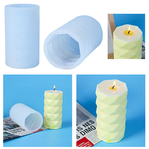 Diamond Cylindrical Candle Mold