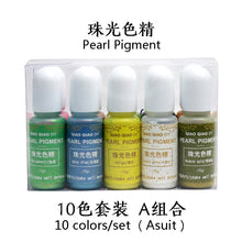 Load image into Gallery viewer, 10 Colors Oil-based Pearl Pigment
