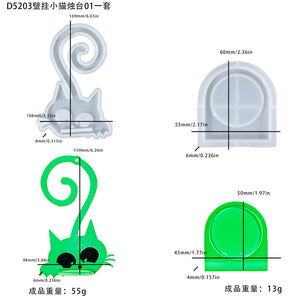 Three Kittens Wall Decoration Candle Holder Mold