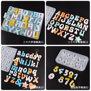 English Letters Earrings Pendant Mold