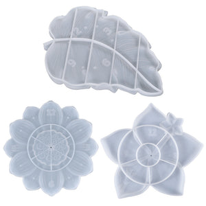 Irregular Flower Leaf Clock Plate Mold