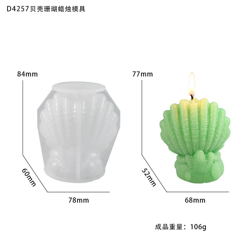 Star Shell Sea Horse Candle Silicone Mold