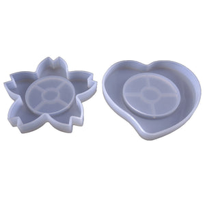 Heart shaped Cherry Blossom Coaster Mold