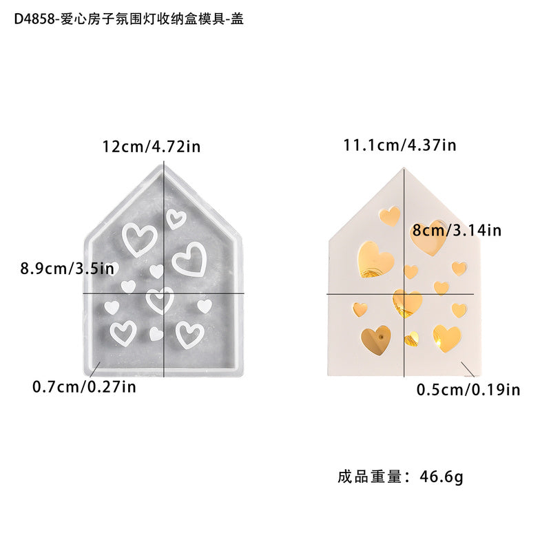 Luminous Hollow House Storage Box Silicone Mold