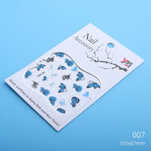 Load image into Gallery viewer, Blue Series Butterfly Flowers Stickers
