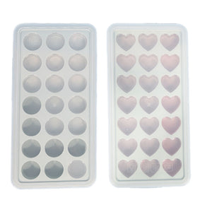 Love Round Grid Ice Block Mold