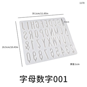 Digital Alphabet 26 English Plaque Letter Mold