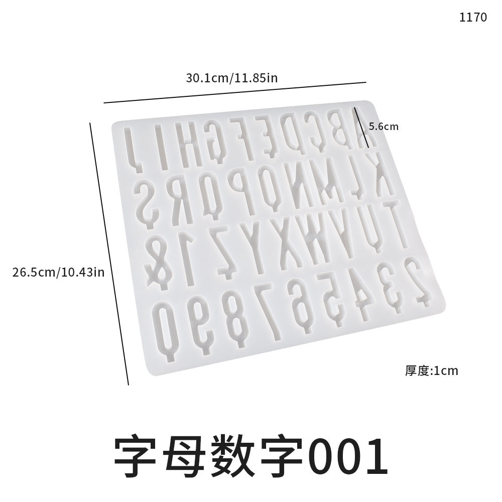 Digital Alphabet 26 English Plaque Letter Mold