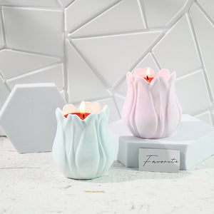 Tulip Crown Candle Cup Silicone Mold