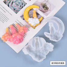 Load image into Gallery viewer, Starry Sky Moon Cloud Cat Pendant Mold
