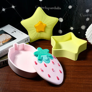 Strawberry Star Silicone Box Mold