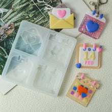 Load image into Gallery viewer, Valentine&#39;s Day Pendant Keychain Resin Mold
