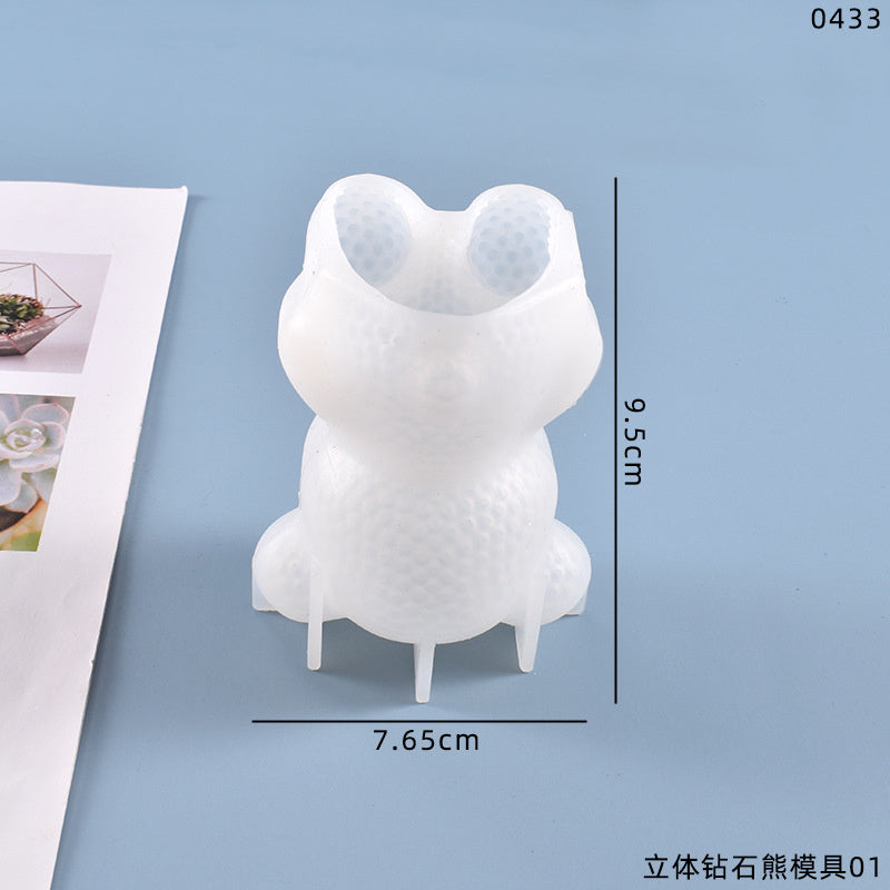 3D Little Bear Cartoon Silicone Mold
