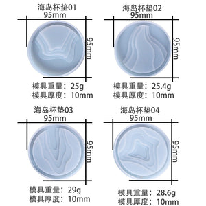 Island Coaster Silicone Mold