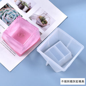 Irregular Section Ashtray Storage Box Silicone Mold