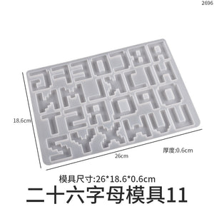 English Letters Earrings Pendant Mold
