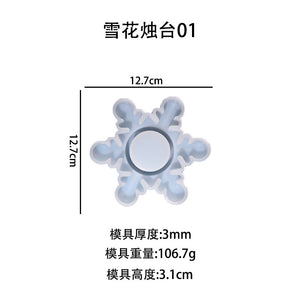 Snowflake Candle Holder Silicone Mold