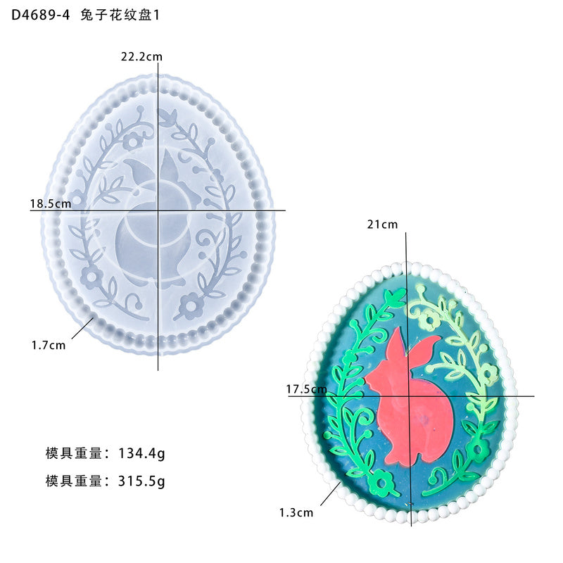 Easter Rabbit Pattern Silicone Mold
